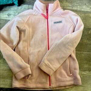 Columbia Light Pink Full-Zip Fleece Jacket